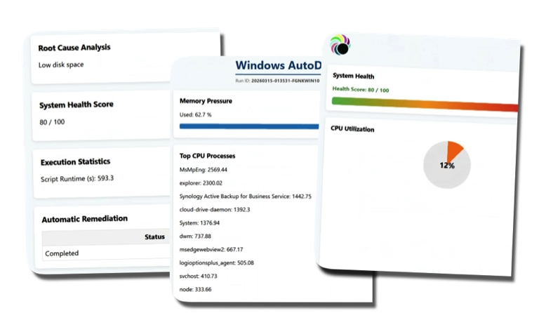 AutoDoctor Windows diagnostics dashboard preview